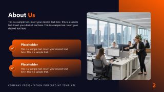 Customizable Dark Company Presentation PPT Template