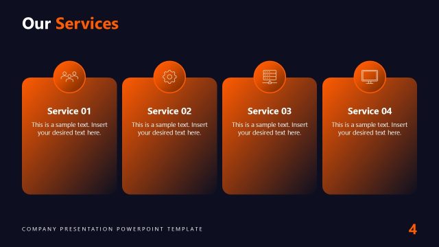 Editable Slide for Services Presentation – Company Profile PPT Template