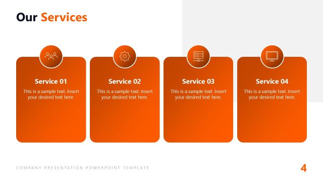 Our Services Discussion Slide – Light Company Profile Template