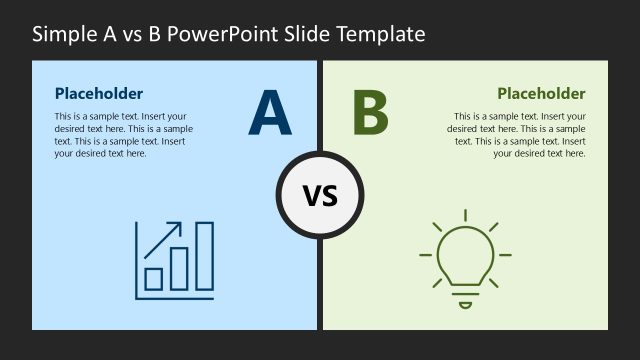 Simple A vs B Template for PowerPoint