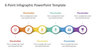 Linear Diagram - 6-Point Infographic Template