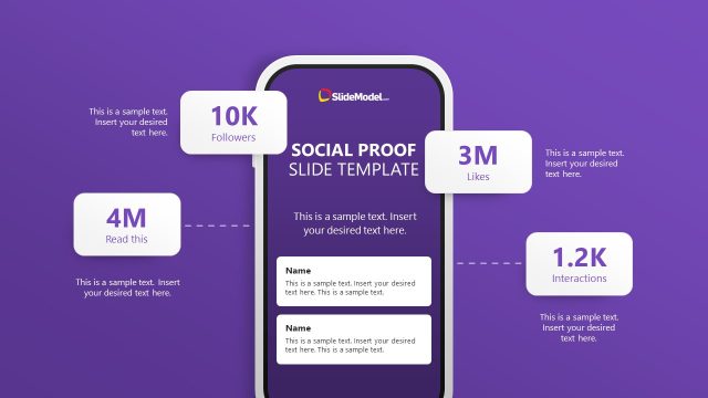 Social Proof Presentation Slide with Phone Screen Illustration