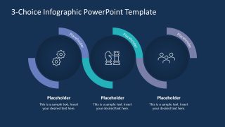 3-Choice Infographic Slide with Dark Background 