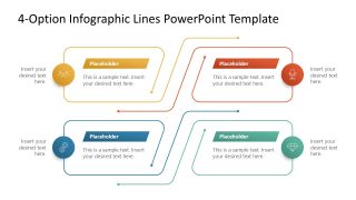 4-Option Infographic Lines Template for Presentation 