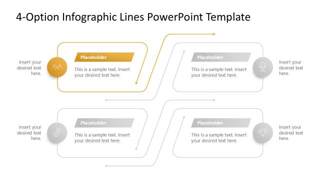 Step 1 Slide – 4-Option Infographic Lines Template