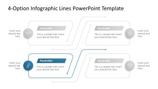 4-Option Infographic Lines Slide PPT Template 
