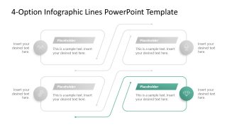 Engaging 4-Option Infographic Lines Template Diagram
