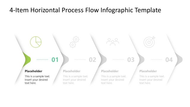 Stage 1 Infographic Slide – 4-Item Horizontal Process Flow Diagram