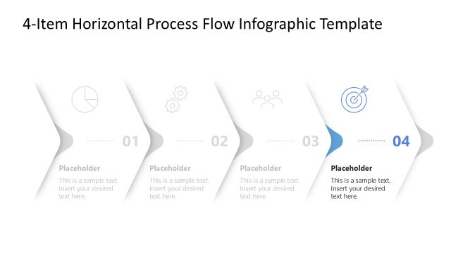 Five Stages Business Process Presentation – 4-Item Horizontal Process Diagram