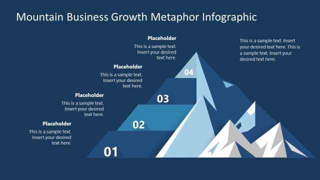 Mountain Business Growth Metaphor PPT Diagram Slide