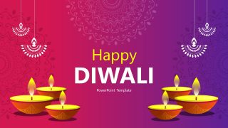 Diwali Slide Template for Presentation 