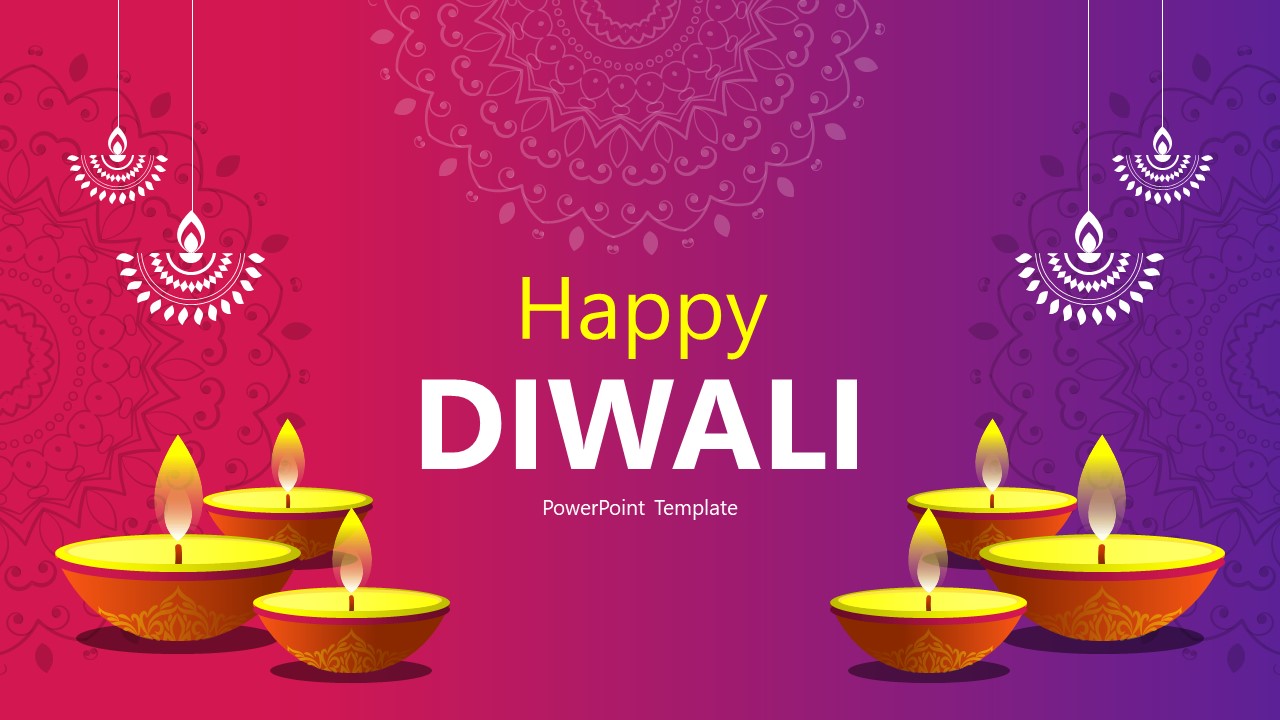 Diwali Slide Template for Presentation 