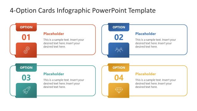 4-Option Cards Infographic PowerPoint Template