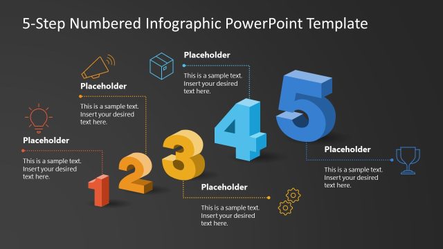 5-Step Numbered Infographic PowerPoint Template