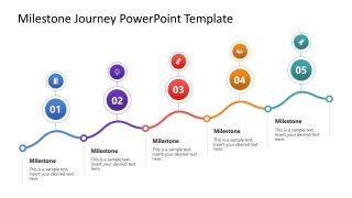 Five Step Diagram - Milestone Journey Presentation Template