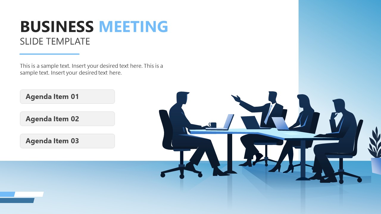 Business Meeting PowerPoint Layout 
