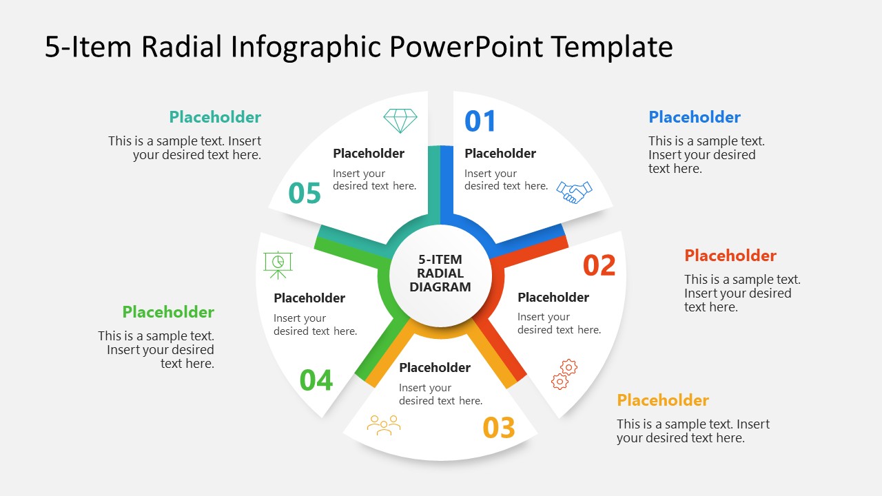 5-Item Radial Infographic Presentation Template