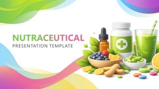 Nutraceutical PPT Template with Colorful Objects 
