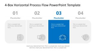 Creative 4-Box Horizontal Process Flow Template