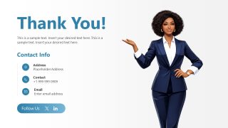 White Background Slide - Thank You PPT Layout 