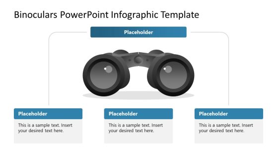 Editable Binoculars PowerPoint Diagram Template