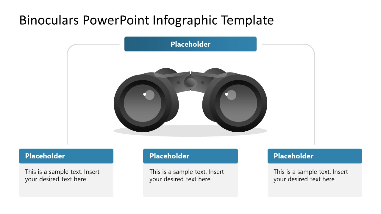 Editable Binoculars PowerPoint Diagram Template