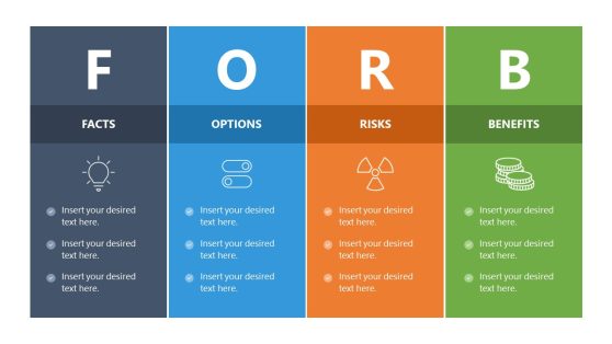 Facts Options Risks Benefits Model Presentation Template