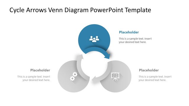 Cycle Arrows Venn Diagram Presentation Template