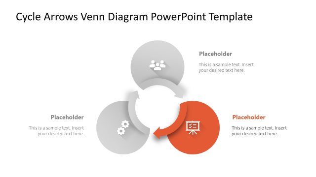 Cycle Arrows Venn Diagram Slide PPT Template