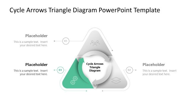 Customizable Cycle Arrows Triangle Diagram Template