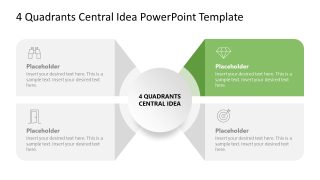 4-Quadrant Central Idea PowerPoint Slide 