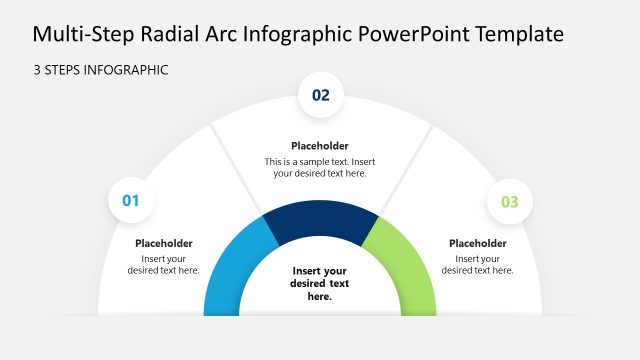 Multi-step Radial Arc Infographic Diagram PowerPoint Template