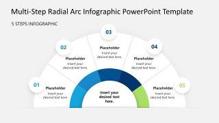 Multi-step Radial Arc Diagram Template for Presentation 