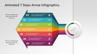 Animated 7 Steps Arrow Infographics for Presentation