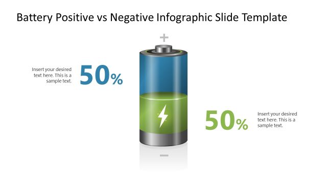 Battery Positive vs Negative Infographic Presentation Slide