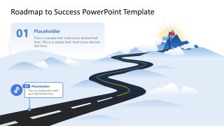 Customizable Roadmap to Success PPT Template
