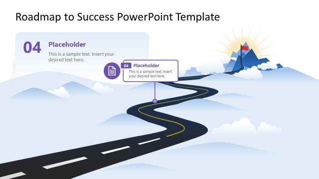Editable Step 4 Focus Slide – Roadmap to Success PPT Template