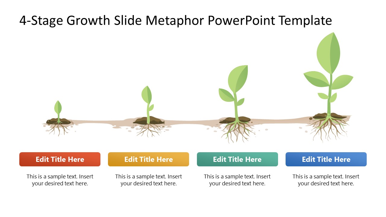 4-Stage Growth Slide Metaphor Presentation Template