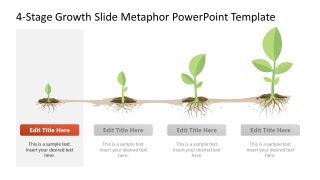 Customizable 4-Stage Growth Metaphor Slide Template