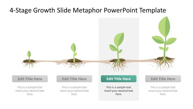 Engaging 4-Stage Growth Slide Metaphor Template