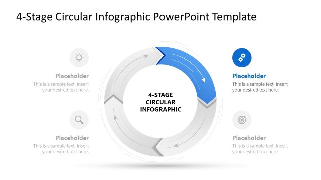 Editable 4-Stage Circular Infographic PPT Layout