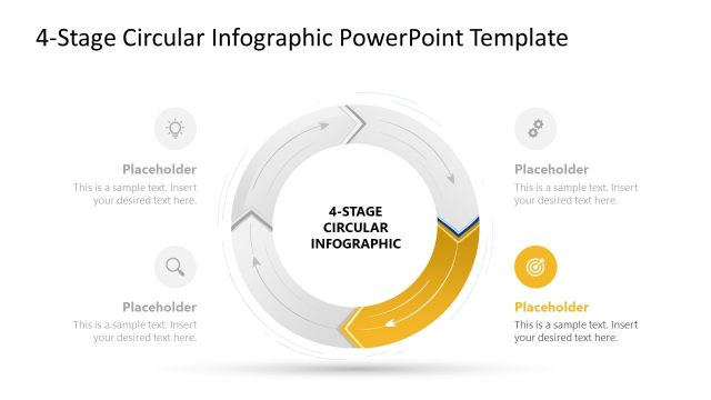 4-Stage Circular Infographic Template Slide