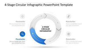 4-Stage Circular Infographic Template for Presentation 