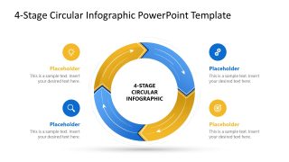 Editable 4-Stage Circular Infographic Presentation Template