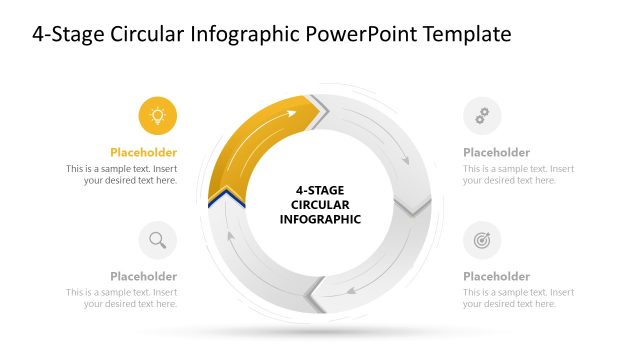 Customizable 4-Stage Circular Infographic Layout