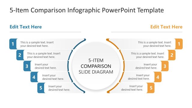 5-Item Comparison Infographic Presentation Template