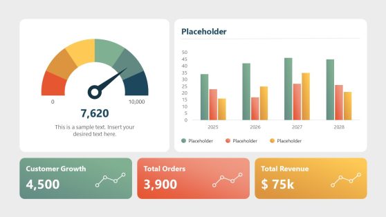 Business KPI Data Charts PPT Template