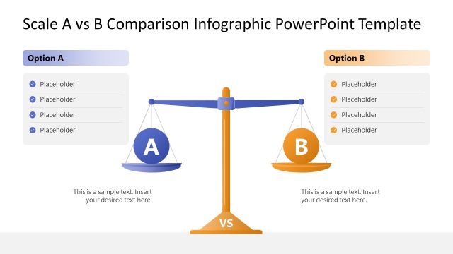 Scale A vs B Comparison Infographic Presentation Template
