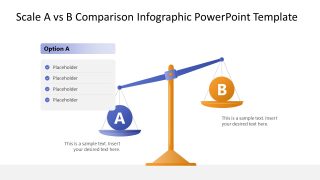 Scale A vs B Comparison Infographic Template for Presentation 
