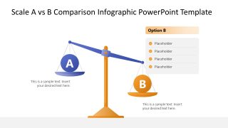 Scale A vs B Comparison Infographic Presentation Design 
